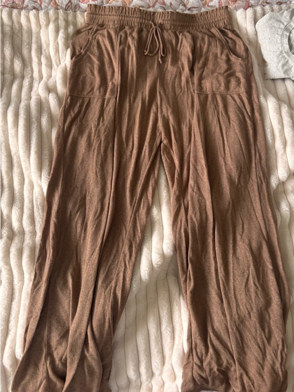 stars above Cozy Drawstring Lounge Pants in Taupe